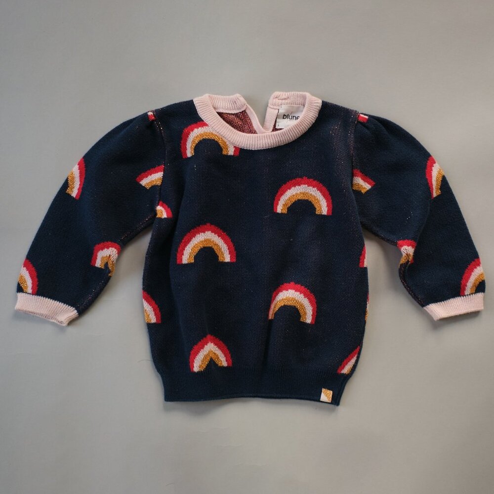 BLUNE PARIS KIDS RAINBOW CREWNECK SWEATER